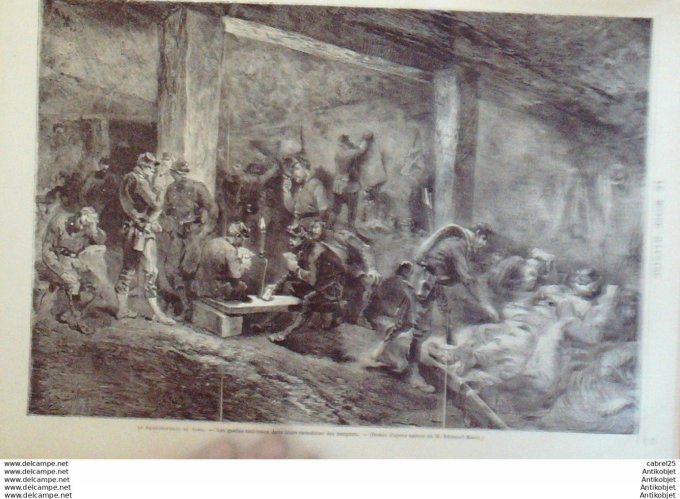 Le Monde illustré 1871 n°719 Bapaume (62) Guerre civile transmission par pigeons voyageurs