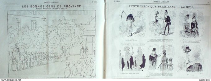 Le Journal Amusant 1884 # 1476 La visite de Messieurs les inspecteurs par Leonce Petit