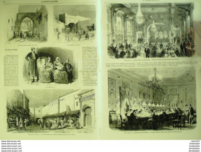 Le Monde illustré 1868 n°589 Algérie Said Ben Sidi Ben Mohamed St Cyr (78) Maroc Tetuan Allemagne Ba