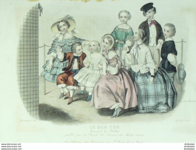 Le Bon Ton 1853 20 #  6 vol 2 Costumes enfants