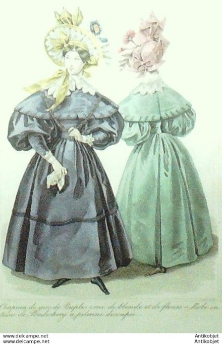 Gravure Mode Costume Parisien 1831 # 2931 (eau forte old Fashion plate