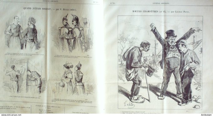 Le Journal Amusant 1870 #  741 Moeurs champetres par Leonce Petit