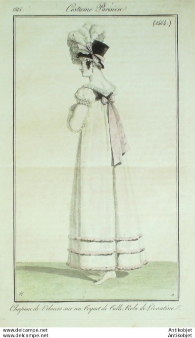 Costume Parisien 1815 # 1454 Robe en Lévantine
