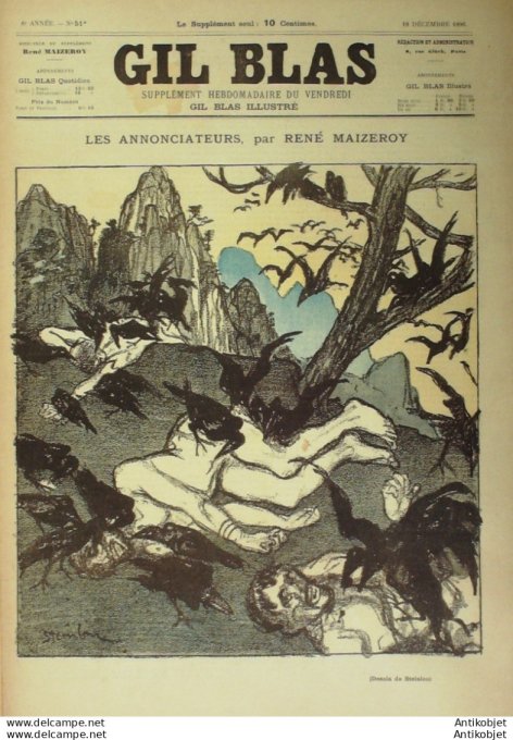 Gil Blas 1896 n°51 Maxime FORMONT Pierre VEBER Marcel LEGAY Emile Antoine COURTAT