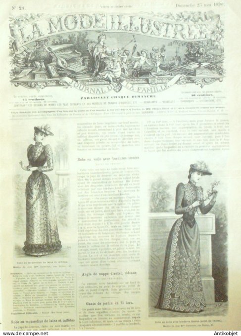Mode illustree 1890 Lot de 10 journaux