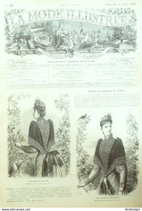 Mode illustree 1890 Lot de 10 journaux