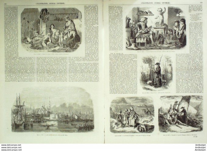 L'Illustration 1849 n°333 CHARTRES (28) Italie ROME Turquie CONSTANTINOPLE Médailles de l'année