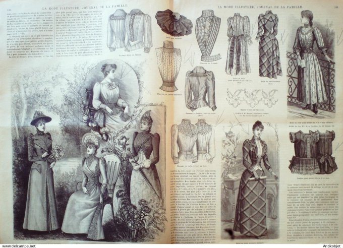 Mode illustree 1890 Lot de 10 journaux
