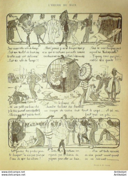 Le Rire 1920-08- 7 #  79 Journal humoristique Ed.Originale Duc de Tout-Deauville