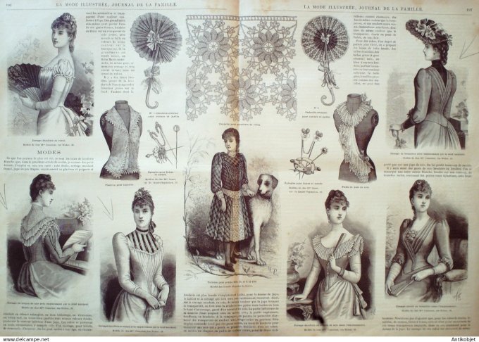 Mode illustree 1890 Lot de 10 journaux