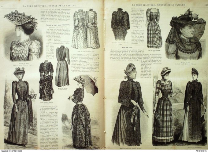 Mode illustree 1890 Lot de 10 journaux