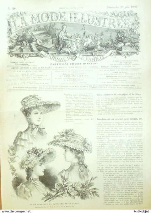 Mode illustree 1890 Lot de 10 journaux