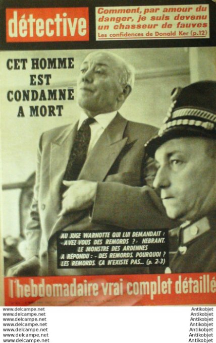 Détective 1963 # 871 Lozinghem Arlon St-Restitut Lombez Bazouges-cré/Loir