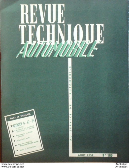R.T Automobile Citroën H Hz Hy Unic & Willème utilitaires Mercedes 160 # 1959