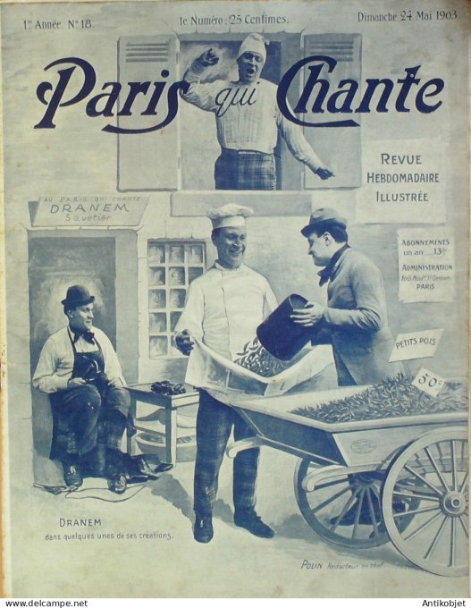 Paris qui chante 1903 #18 Dranem Gaudet Dona Ducreux Giralduc Benoist-Mary Launay