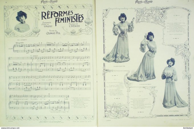 Paris qui chante 1903 #18 Dranem Gaudet Dona Ducreux Giralduc Benoist-Mary Launay