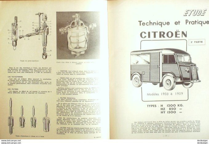 R.T Automobile Citroën H Hz Hy Unic & Willème utilitaires Mercedes 160 # 1959
