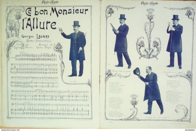Paris qui chante 1903 #18 Dranem Gaudet Dona Ducreux Giralduc Benoist-Mary Launay