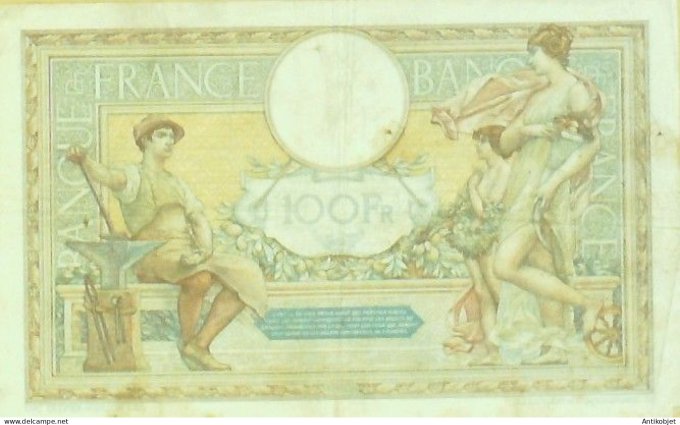 Billet Banque de France 100 francs Luc Olivier Merson Grands Cartouches BZ28=1=1932 TTB+