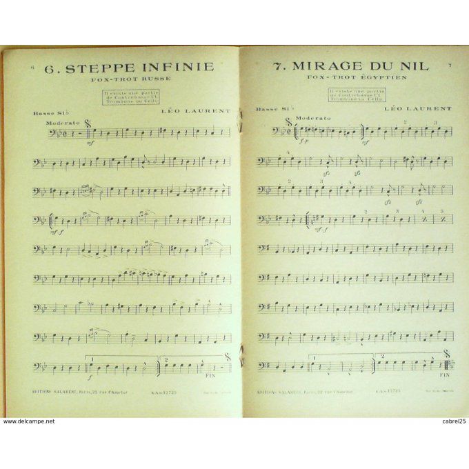 Jazz Orchestre 12 Succès Fox Trot Basse Sib 1940