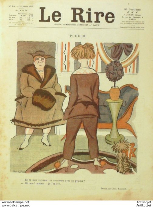 Le Rire 1920-01-24 #  56 Journal humoristique Ed.Originale Paniers