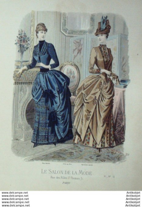 Gravure Mode Salon 1885 #  760 (Old Fashion plate)