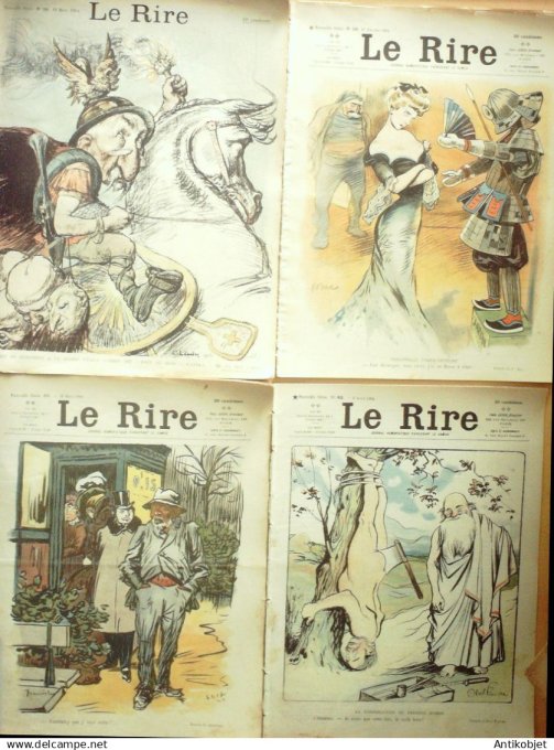 Le Rire 1904 lot 4 revues Gerbault Cardona Roubille Gottlob Bac Carlegle Fau Faivre