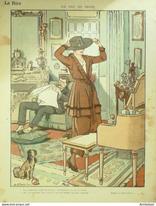 Le Rire Rouge 1918-08-10 # 195 Journal humoristique Ed.Originale Champs-Elysees
