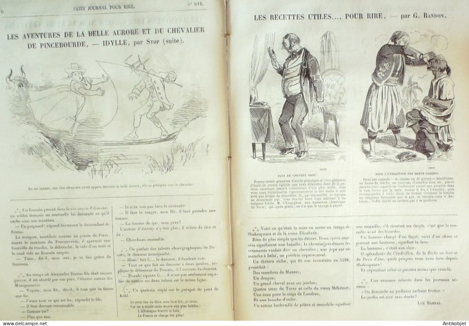 Petit journal pour Rire 1866 # 612 Recettes utiles pou rire Randon
