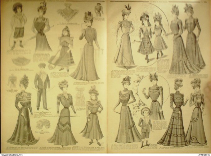 La Mode du Petit journal 1898 n°26 Costume Tailleur Robe en linon