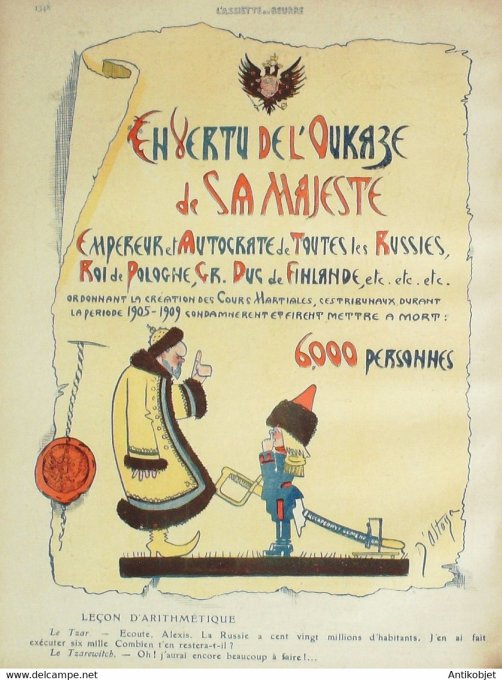 L'Assiette au beurre 1909 n°448 S  Nicolas II sa vie Ostoya