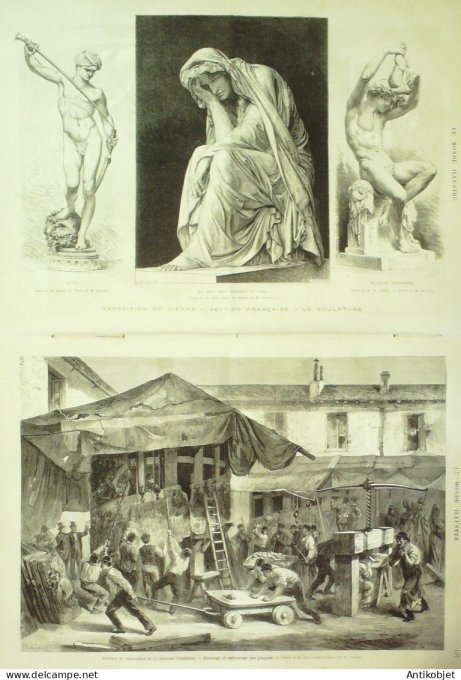 Le Monde illustré 1873 n°855 Espagne Séville Chambéry (73) Nantes (44) Strasbourg (67)