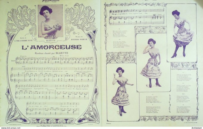 Paris qui chante 1905 n°130 Dranem Berka Baudrion Derminy Simiane Guiraud