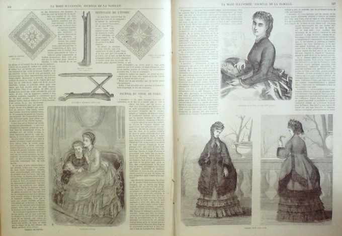 Journal Mode illustrée 1870 # 45 Casaque velours