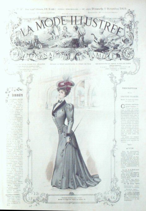 La Mode illustrée journal 1905 n° 45 Costume-Tailleur