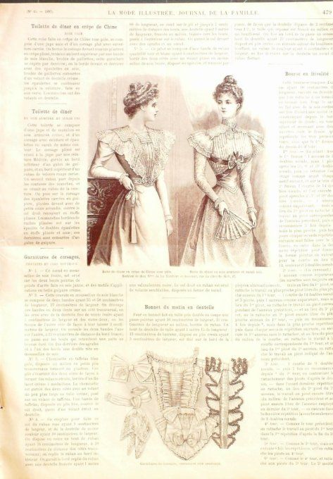Journal Mode illustrée 1897 # 45 Toilette de visites
