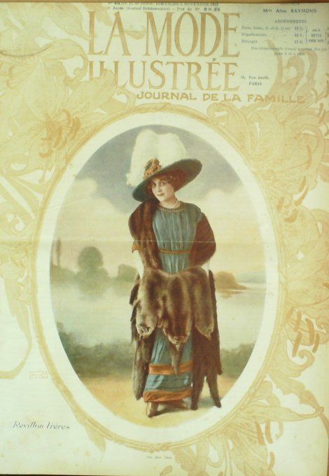 Journal Mode illustrée 1910 # 45 Toillette d'hiver Revillon