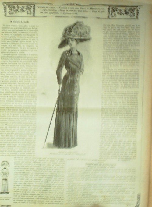 Journal Mode illustrée 1910 # 45 Toillette d'hiver Revillon