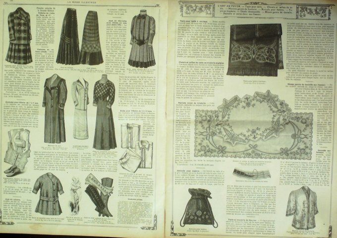 Journal Mode illustrée 1910 # 45 Toillette d'hiver Revillon