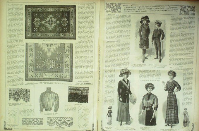 Journal Mode illustrée 1910 # 45 Toillette d'hiver Revillon
