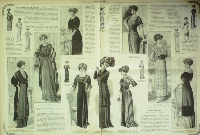 Journal Mode illustrée 1910 # 45 Toillette d'hiver Revillon