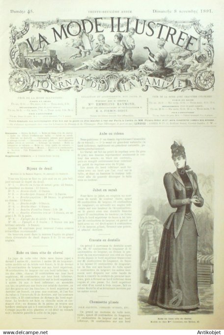 Mode illustree 1891 Lot de 4 journaux