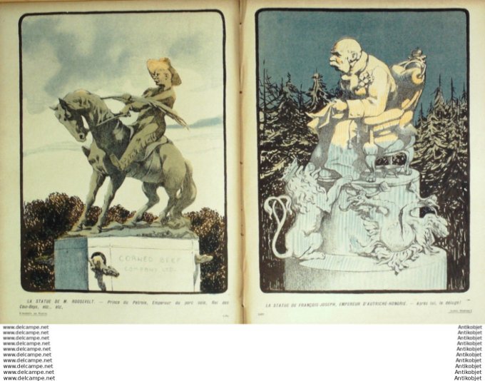 L'Assiette au beurre 1906 # 293 Leurs Statues Jozsa Kirchner