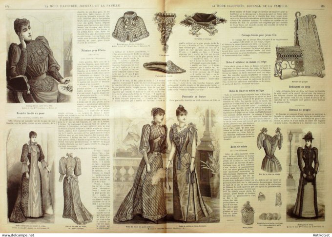 Mode illustree 1891 Lot de 4 journaux