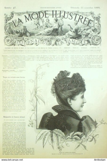Mode illustree 1891 Lot de 4 journaux