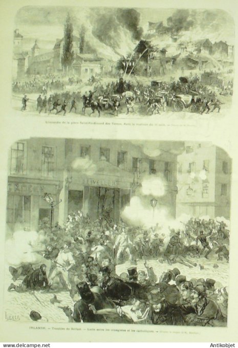 Le Monde illustré 1872 n°803 Trouville (14) Sedan (08) Irlande Belfast fonderies d'or