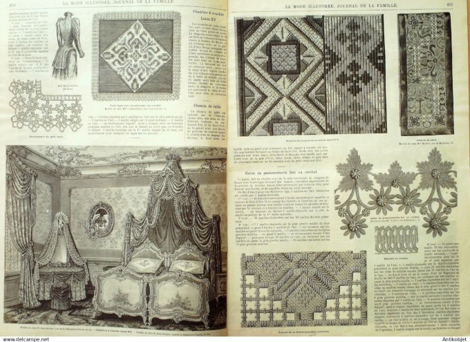 Mode illustree 1891 Lot de 4 journaux