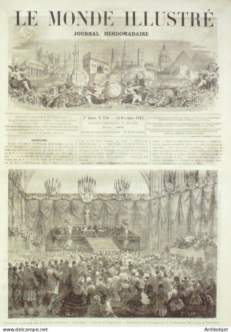 Le Monde illustré 1863 n°350 Palestine Béthléem Pologne Ostrostenka Lomsa