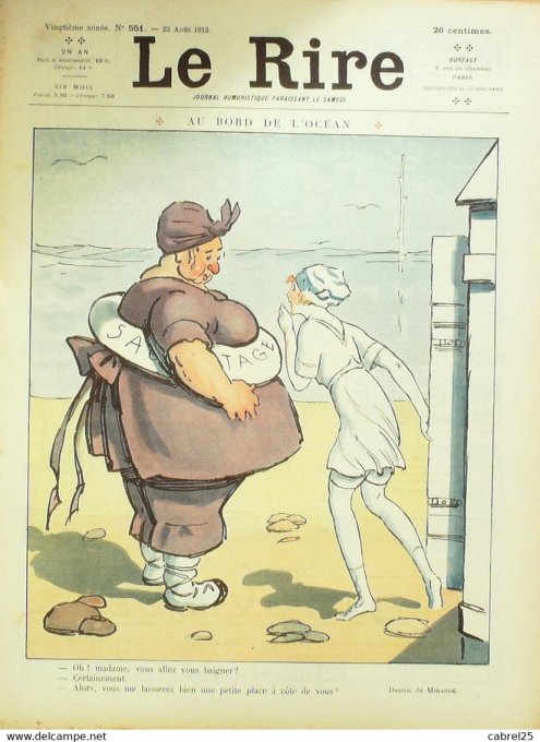 Le Rire 1913 n°551 Mirande Pierlis Faivre Genty Radiguet Falké Guillaume Métivet