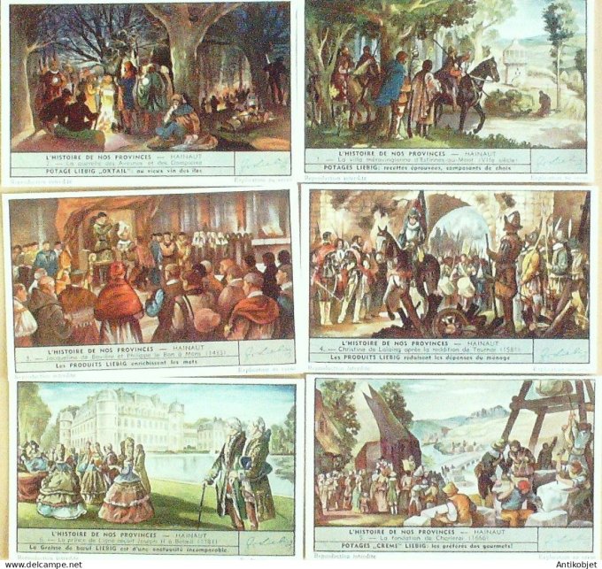 Chromo Liebig Sang 1524 Belgique je Hainaut son histoire (1951)